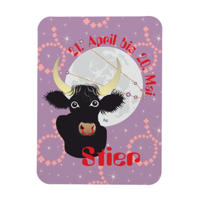 Imán Stier 21. Abril bis 20. Magnet Mai Premium Flexi (Vertical)