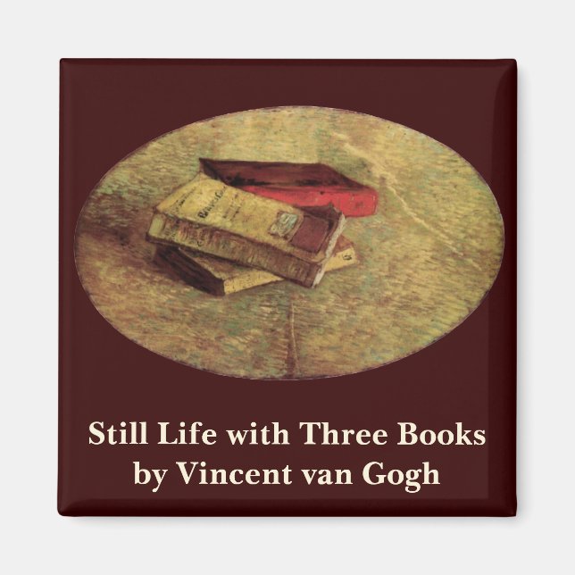Imán Still Life with Three Books de Vincent van Gogh (Frente)