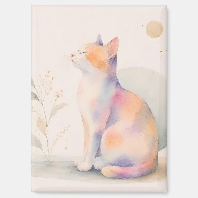 Imán Stille Katze im Mondlicht (Anverso)