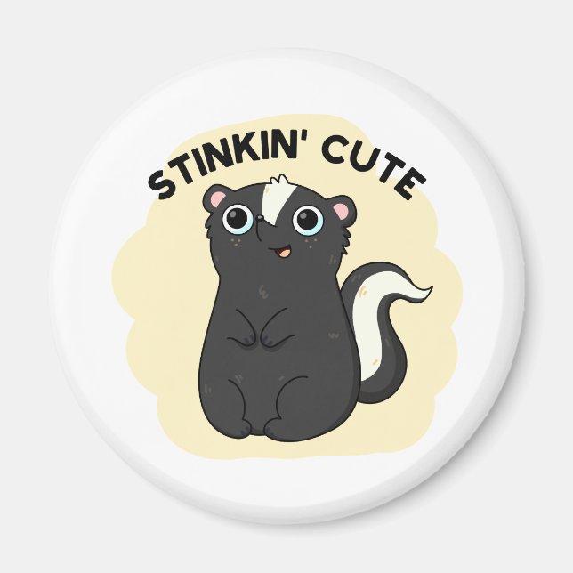 Imán Stinkin Funny Adorable Skunk Pun (Frente)