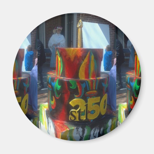 Imán Stl250 Fleur De Lis Cake Magnet Payne Gentry House (Frente)