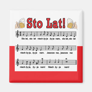 Imán ¡Sto Lat! Canción con tazas de cerveza