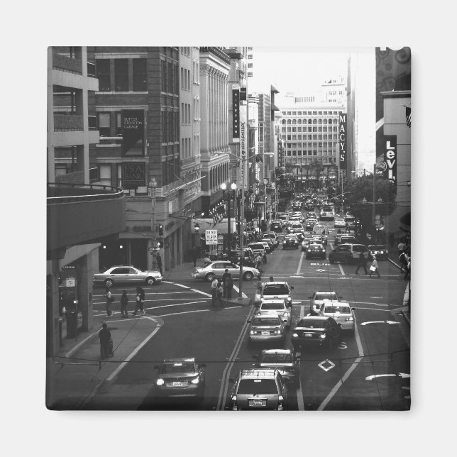 Imán Stockton St. Magnet B/W (Frente)