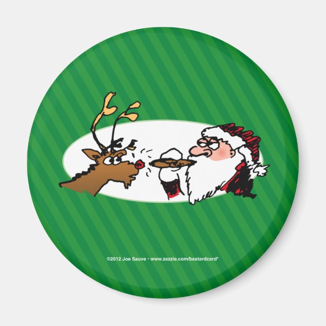 Imán Stogie Santa Funny Personalizado (Frente)