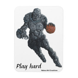 Imán Stone Golem Jugando al Refrigerador de Baloncesto