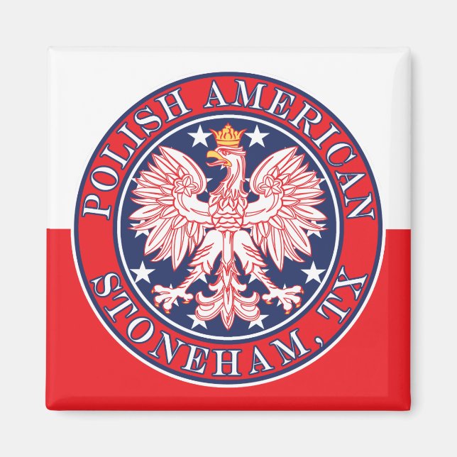 Imán Stoneham Texas Polaco American Eagle (Frente)