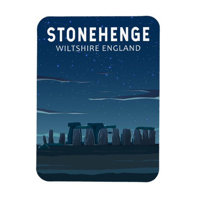 Imán Stonehenge Inglaterra Viajes Arte de época (Vertical)