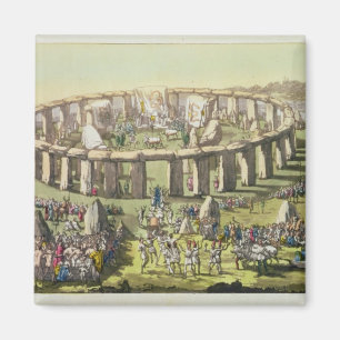 Imán Stonehenge, o un templo circular de los druidas,