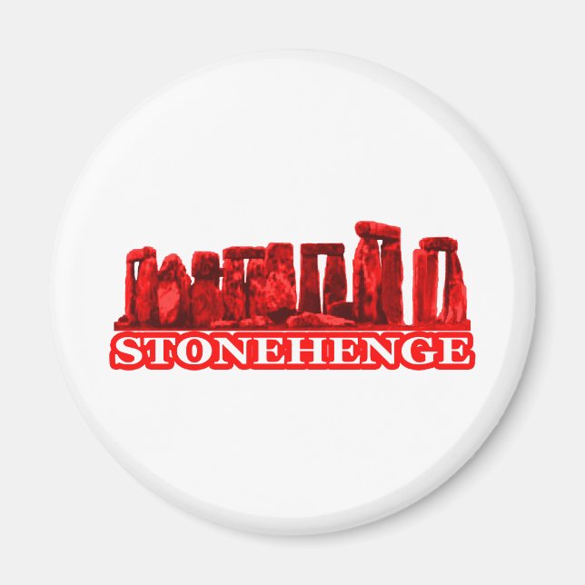 Imán Stonehenge Red Transp El MUSEO Zazzle Gifts (Frente)