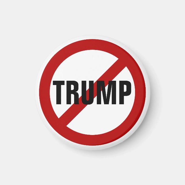 Imán Stop Donald Trump Anti-Trump Pinback Button (Frente)