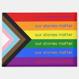 Imán Stories Matter Gay Pride Intersection Rainbow Flag