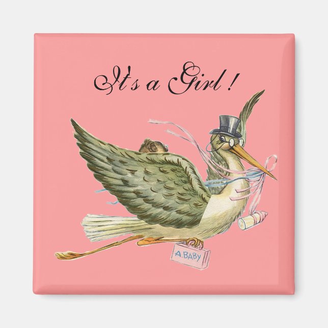 IMÁN STORK BABY SHOWER (Frente)