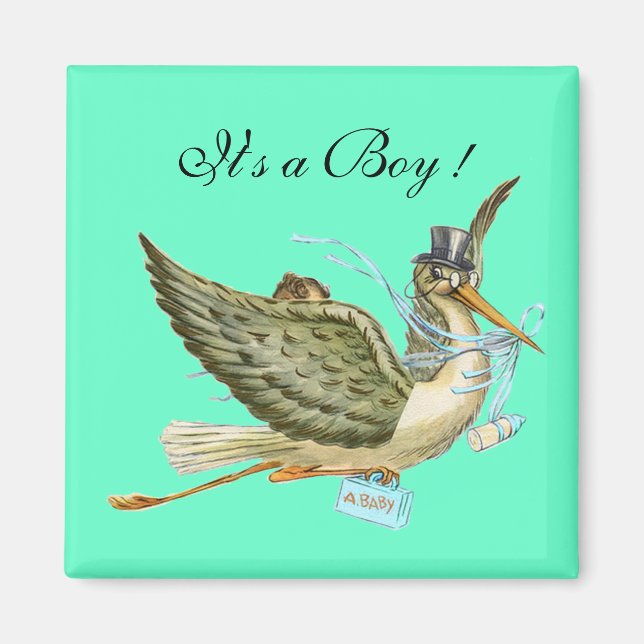 IMÁN STORK BABY SHOWER (Frente)