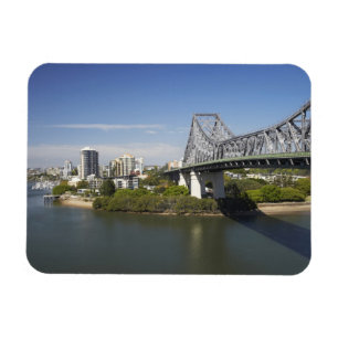 Imán Story Bridge, río Brisbane, y canguro