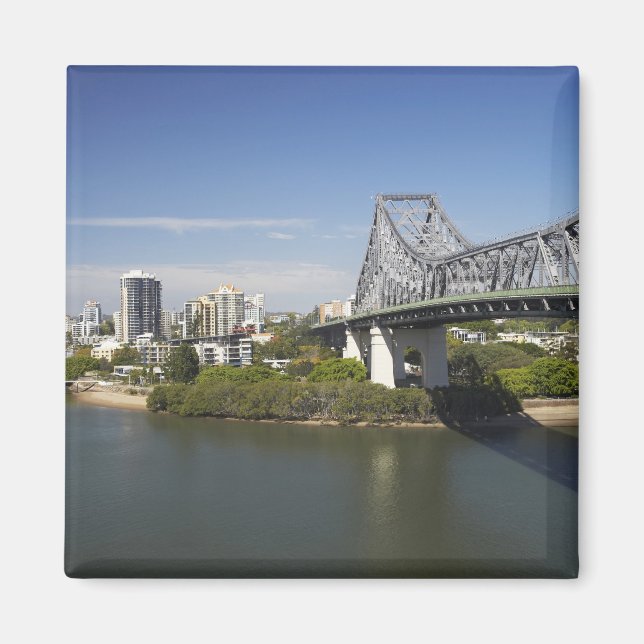 Imán Story Bridge, río Brisbane, y canguro (Frente)