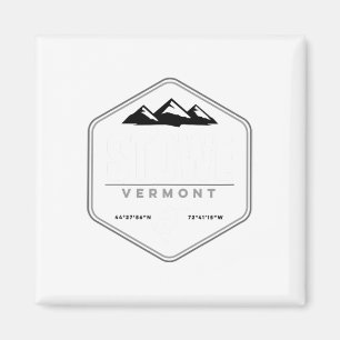 Imán Stowe Vermont Graphic Vintage Snowboarding T