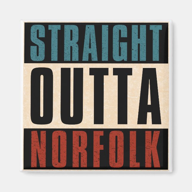 Imán Straight Outta Norfolk Virginia VA (Frente)