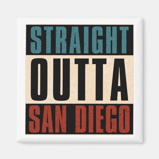 Imán Straight Outta San Diego California CA EE.UU. (Frente)
