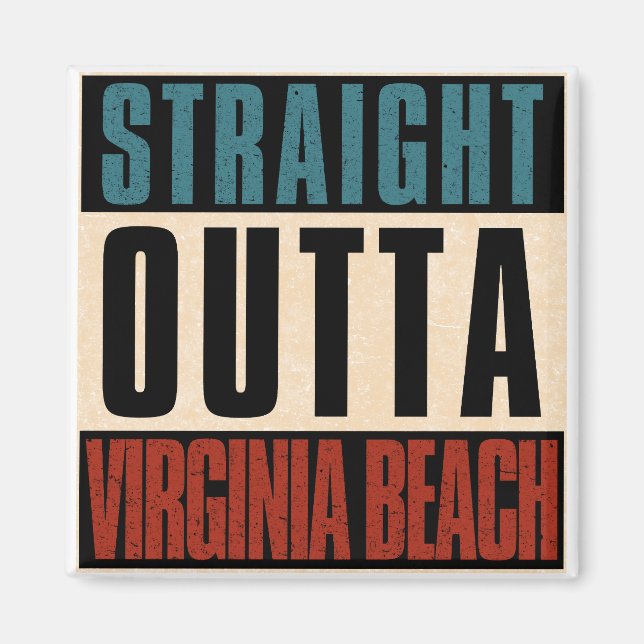 Imán Straight Outta Virginia Beach Virginia VA (Frente)