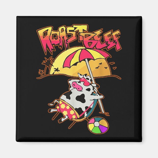 Imán Stranger Dustin Love Roast Beef Beach Cow Tv Parod (Frente)