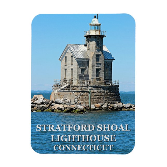 Imán Stratford Shoal Lighthouse, Connecticut (Vertical)