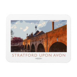 Imán Stratford sobre el poster del ferrocarril de Avon