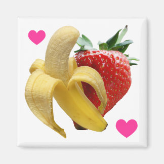 Imán Strawberry Banana Love Magnet