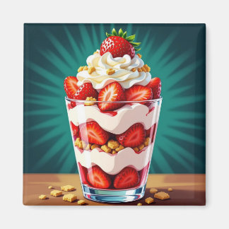 Imán Strawberry, Granola and Whipped Cream Parfait 