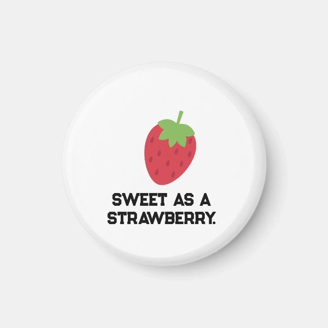Imán Strawberry Magnet | Cute Fruit-Themed Magnet (Frente)