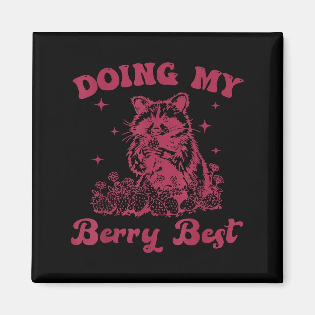 Imán Strawberry Motivation Cute Berry Lover  (Frente)