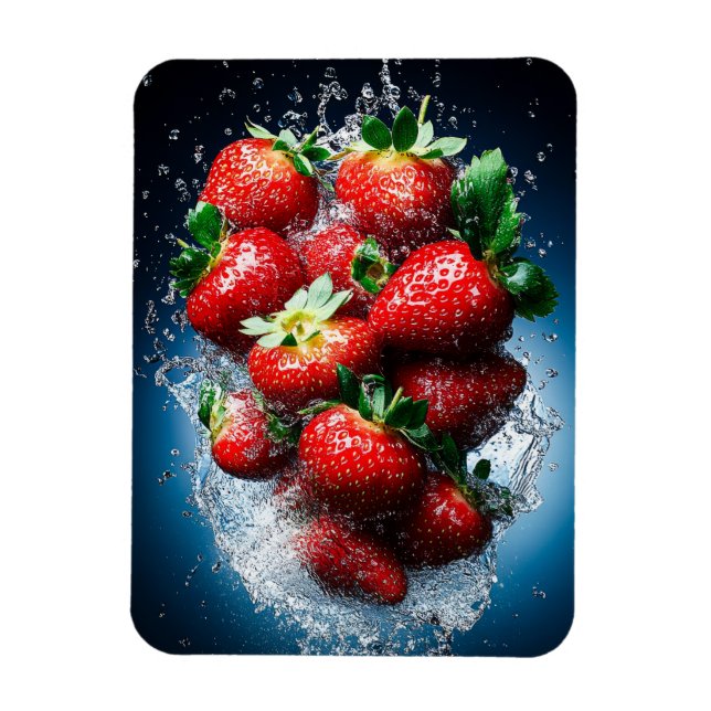 Imán Strawberry Splash (Vertical)
