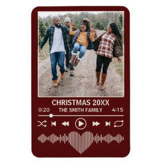 Imán Streaming Music Red Player Photo Navidades