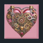 Imán Streampunk Heart Ruby Valentine<br><div class="desc">You are viewing The Lee Hiller Photography Art and Designs Collection of Home and Office Decor,  Apparel,  Gifts and Collectibles. The Designs include Lee Hiller Photography and Mixed Media Digital Art Collection http://LeeHiller.com</div>