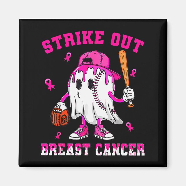 Imán Strike Out Breast Cancer Shirt Boy Baseball Drip N (Frente)