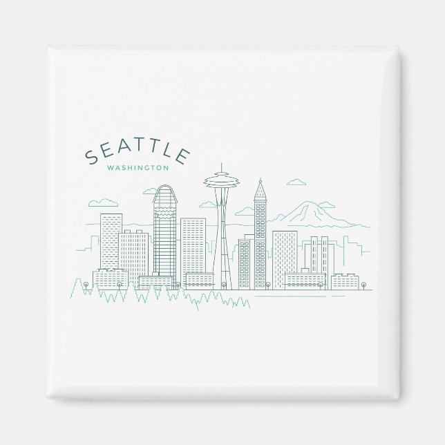 Imán Stroke de la línea aérea de Seattle (Frente)
