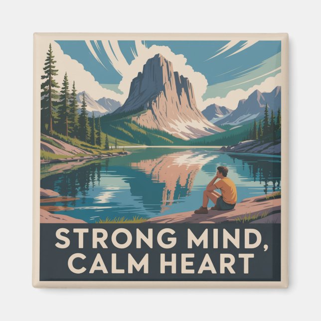 Imán Strong Mind, Calm Heart (Frente)