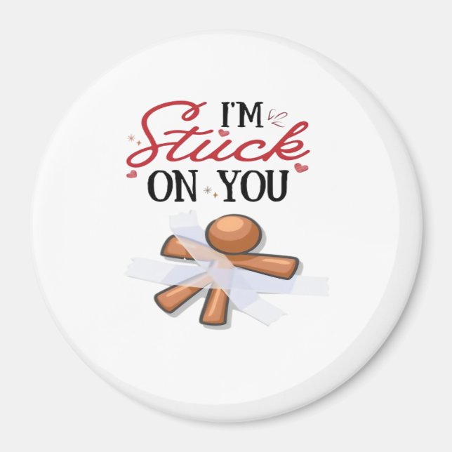 Imán Stuck On You Modern Minimal Design  (Frente)