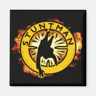 Imán Stuntman Fridge Magnet - 2"x2" cuadrado