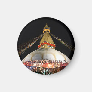 Imán Stupa Boudhanath, Katmandú de noche - Nepal