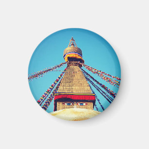 Imán Stupa Boudhanath, ojos budistas, himalayas, Nepal