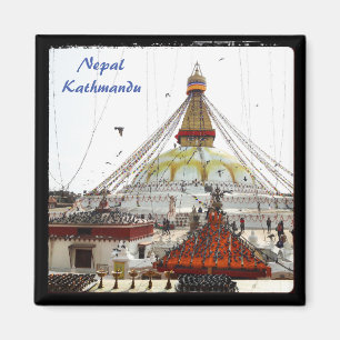 Imán Stupa en Boudhanath, Katmandú (Nepal)