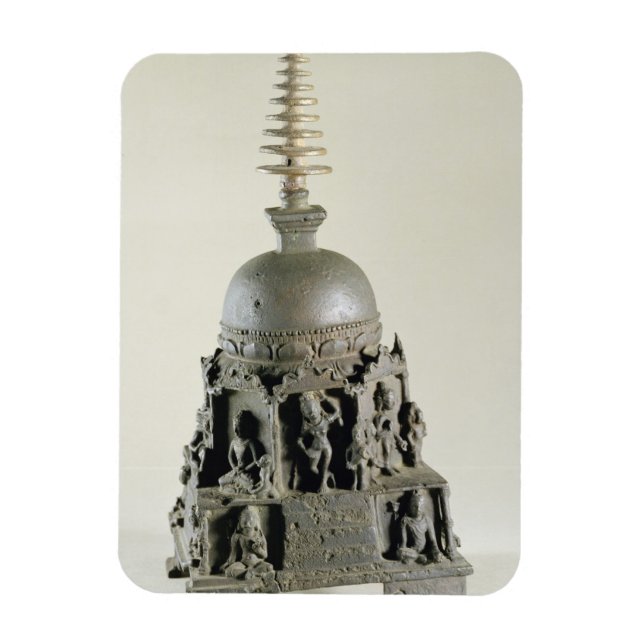 Imán Stupa, Pala, Nalanda, Bihar (bronce) (Vertical)