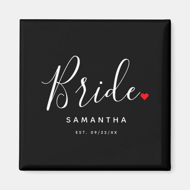 Imán Stylish Bride Wedding T Shirt  (Frente)