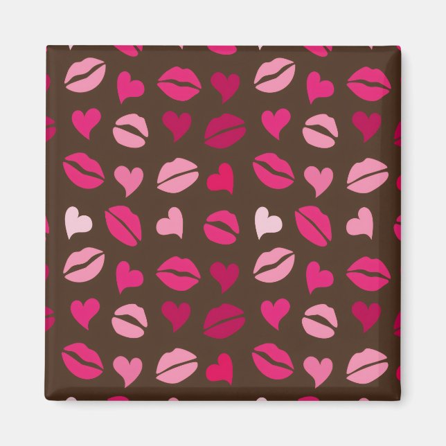 Imán Stylish Red Heart Love Gift for Valentine’s Day (Frente)