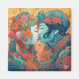 Imán Su amor, su camino | Beso Lésbico Estilo Art Déco