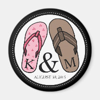 Su Boda Monogramada Flip Flops