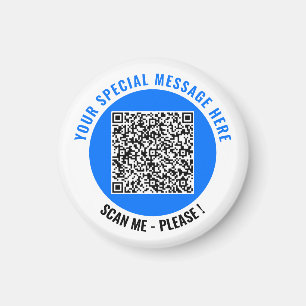 Imán Su código QR y sus imanes de texto Personalizado e