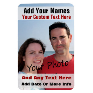 Imán Su Foto Y Texto En Un Magnate Flexible