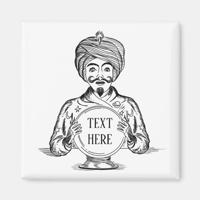 Imán Su futuro "texto Personalizar" (Frente)