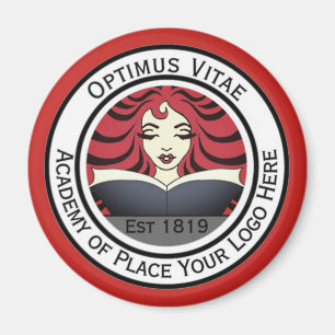 Imán Su Logo De Round Business Aquí. Promoción